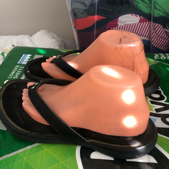 Under Armour Women’s Marbella Black/Silver/White Thong Sandals - Size 11 - Picture 5 of 12